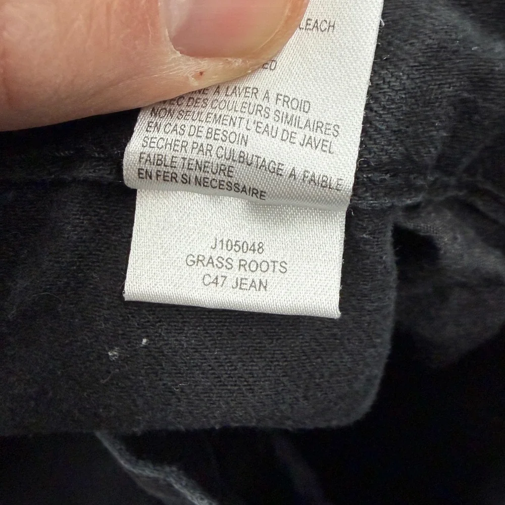 LRG Grass Roots Classic 47 Fit Mens Black Relaxed Taper Denim Jean 34x30 J105048